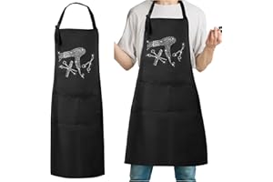 JIEYAO Friseur Schürze mit 2 Taschen Stylistenschürze mit Strassmuster Verstellbar für Haare Schneiden