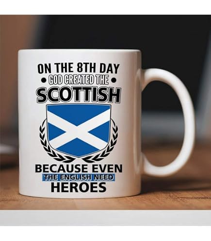 Scotland Football Coffee Mug – Blue & White Porcelain, Great Gift For Fans!