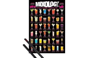 1ART1 Cocktails [FG1] ([SIZE1] cm) Mixology, in English E Coppia di Barre Porta Poster Nere