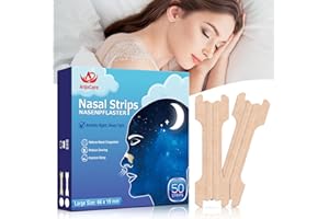 AnjoCare 50pcs Nasal Strips, Extra Strength Nose Strips to Stop Snoring and Relieve Nasal Congestion, Anti Snore Nasal Strips to Help Breathe for a Better Night Sleep