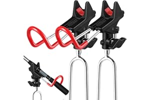 VEFTSVY Rutenhalter, 2 Stück Angelrutenhalter, 360° Verstellbar Angelrutenhalter, Angelrutenhalter Angelzubehör Tragbar und Abnehmbar