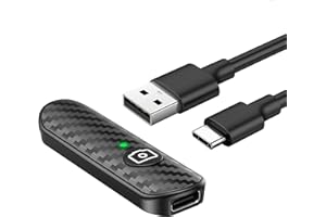 ATUMTEK Zdalna migawka Bluetooth, konstrukcja z włókna węglowego, pilot zdalnego sterowania kamerą do ładowania do smartfonów z systemem iOS i Android, kompaktowa i przenośna, z ładowaniem typu C