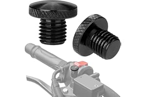 KEMIMOTO Tappi Specchietti Retrovisore M10 Filettatura Destro Vite Copri Specchietto CNC Alluminio 2 Pezzi M10 Copri Specchietti Moto Orario Senso