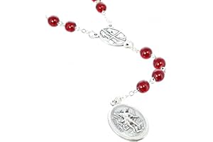 PALAIS DU ROSAIRE Palacio del Rosario Rosario de Cristal Rojo de San Miguel 6mm – Rosario de Cristal – Culto Cristiano de Cristal