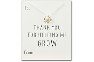 Philip Jones Thank You For Helping Me Grow Daisy Necklace