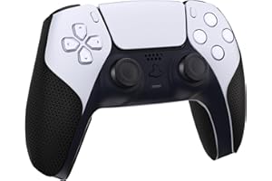PlayVital Controller Sticker do PS5 - Naklejki Antypoślizgowe, Split Design Podkładki Grip Skin, Ochraniacz Uchwytów - Czarny