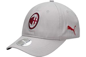 AC Milan Cappello con Visiera, Cappellino Estivo Classico con Logo Ufficiale, Cappellino Uomo o Donna, Unisex, Regolabile