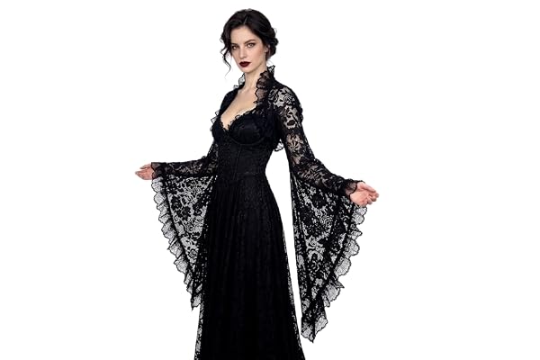 keland sexig goth spetsbolero spetsar bolero shrug damer gotisk topp