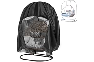 CSPone Hängesessel Abdeckung 2 Personen groß XL Doppelter Abdeckplane hängesessel schutzhülle Abdeckhauben für Schwebesessel Stoff mit PU-Überzug Regenabdeckung Wasserdichtes Atmungsaktives