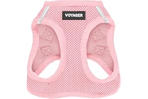 Harnais pour chien Voyager Step-In Air by Best Pet Supplies - Harnais en maille respirante pour chiens de petite et moyenne taille, Rose, size M - Poitrine 40- 45 cm