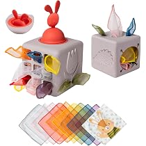 TAF Toys Versteckspiel 4-in-1 – Magnetisches Puzzle Ab 18 Monaten – Mit 5 Magneten, 10 Bildkarten & Magnetstab – Für Farben-, Zahlen- & Gedächtnistraining