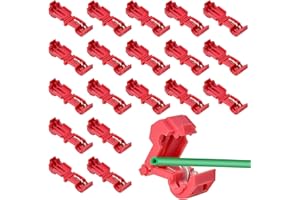 LINKGOOD 20 Stück Anschlussklemmen, Clip für Kabel für Mähroboter, Begrenzungskabel Ladestation, T-Abzweigverbinder Schnellverbinder Stromdieb Rasenmäher z.B. Husqvarna, Gardena, Rasenroboter Husqvarna Automow