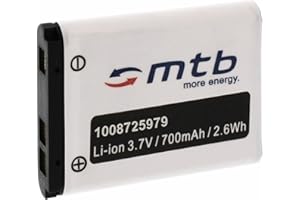 MTB MORE ENERGY Batería D-Li63 para Pentax Optio L30, L40, M30, M40, T30, V10, W30 (Ver la descripción)