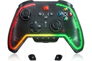 BIGBIG WON Wireless Switch Controllers, Bluetooth Wired PC Game Controller for Nintendo Switch, PC Windows, Android, IOS, Rainbow 2 Pro Controller Gamepad With 6-Axis Gyro/Vibration/Turbo/NFC/Wake-Up