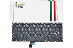 NEW NET NewNet Keyboards - Tastiera Compatibile per Notebook Mac Book PRO 13" A1502 Mid 2014(MGX72LL/A - MGX82LL/A - MGX92LL/A) Early 2015(MF839LL/A - MF841LL/A - MF843LL/A) Retroilluminata - Senza Frame