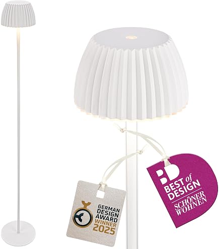 Lámpara De Mesa LED Recargable USB - Aluminio Blanco, Regulable En Altura, Luz Cálida/fría, IP44 Para Interior/exterior