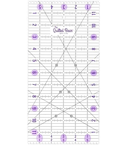 Bloc Loc Flying Geese Ruler Set - 2x4 & 3x6 Inch Quilting Rulers With Locking Seam Guide