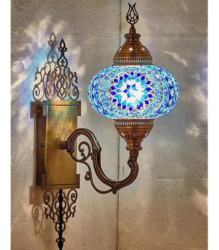 Applique Murale En Mosaïque De Verre Faite à La Main - Tiffany - Style