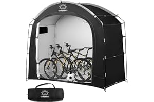 EPCPSHADES Bike Storage Tent sheds for Outdoor,Waterproof Anti-UV Bike Storage Tent Bicycle Motorcycle Shed Shelter Outdoor Backyard Steel Frame PE Cover Zipper, Cabin ZT