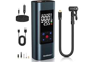 Neakhmer Mini Compresor De Batería Bomba De Aire: Bomba De Aire Eléctrica De 150 PSI, con Función De Desinflado, Bomba Portátil para Coche, Moto, Bicicleta