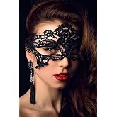 Do it Love - Siyah Dantelli Fantezi Maske - Parti, D&uuml;ğ&uuml;n, Balo, Mezuniyet, &Ouml;zel Gece Maskesi
