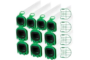 RISVOWO 10 Piezas Bolsas de Aspiradora, Bolsas de Filtro Bolsas Epuesto Para Bolsas Aspiradora Inalámbrica Para Vorwerk Kobold VB100 VB 100 FP100 Con 4 Filtros Protección