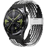 Elastic Nylon Watch Straps Quick Release Strap 20 mm Replacement Straps with Adjustable Non-Slip Buckle for Smartwatches and Wristwatches 20 mm Dark Chocolate