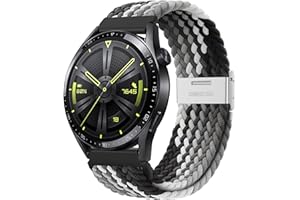 AidorMax Cinturino a Sgancio Rapido 22 mm, Cinturini in Elegante e Confortevole Elastico Traspirante con Fibbia Regolabile in Acciaio Inox per Smartwatch e Orologi (Cioccolato Fondente)