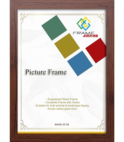 Clamaro 'COLLAGE' Picture Frame 22x32 Handmade | Silver Brushed | Modern Angular Frame Made From MDF Wood With Acrylic Glass Pane, Back Board And - View #3