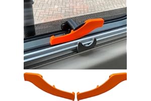 GUANGYU Bloqueo de ventana para autocaravanas, seguridad de ventana para autocaravanas de impresión 3D en naranja/protección contra robo/bloqueo para el asa de la ventana Seitz/manija de la ventana de