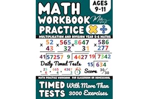 Ks2 Maths Workbook Year 5, 6, Multiplication And Division , Maths Book for 9-11 Year Olds: Practice Workbook Multiply and Divide With 2-Digit, ... and Revision ( Kids Ages 9-11 ), Grade4-5