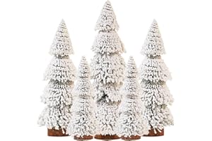 SICAHOMY 5 Stück Weihnachtsbaum Mini Künstlich 15/20/25cm Miniatur Tannenbaum Grün Mini Weihnachts Baum Klein Miniatur Tanne Mini Weihnachts Baum Dekoration Geschenk Tischdeko, DIY, Schaufenster