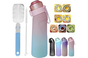 FIENZA Air Borraccia, Sport Borraccia Senza BPA con 7 cialde aromatiche, Starter Set Air Borracce Bere 650 ML Frutta Fragranza Bottiglia Acqua Dolce E%0 Tazza Acqua per e All'aperto Palestra