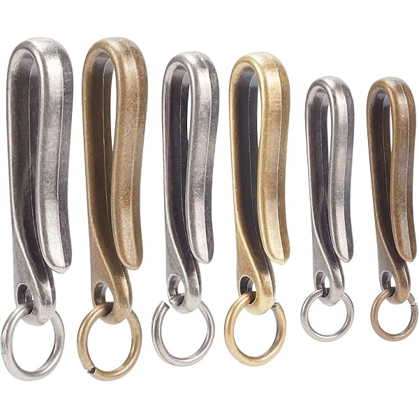 Brass Key Hook Solid Brass U Hook Key Loops - 2 Pack Simple Style ...