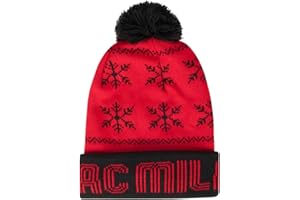 AC Milan Czapka z daszkiem Zima Christmas Limited Edition, Czarny/Czerwony, Akrylowy, Unisex, Dorosły