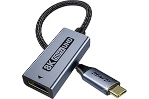 BENFEI Adattatore USB C a HDMI 2.1 8K@60Hz/4K@240Hz [Guscio in alluminio, Nylon intrecciato] Compatibile con iPhone 15/16 Pro/Max, MacBook Pro/Air 2023, iPad Pro, Surface Book 2 Altro