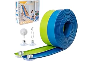 MIRTHFEEL Flex Track 4.5m Starter Set, Flexible Race Car Ramp Track for Ages 3 & Up with Suction Cups Compatible with Diecast 1/64th Cars (Green & Blue)