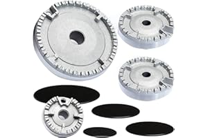Kopinma Juego de Sombreros de Cocina, Tapa de Estufa de Gas, de Quemador, Tapa de Llama, Tapa de Quemador, Tapa de Quemador, Apto para la mayoría de quemadores de Gas