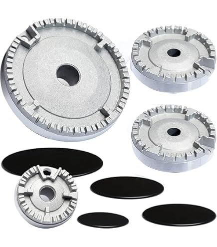 Stove Oven Cooker Gas Hob Burner Flame Cap Burner Covers Gas Burner Caps Gas Cooker With Base Burner Cap Set Gas Burner Parts I2478203648