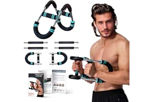 TOPtoper Twister Armtrainer – Verstellbares Brust Trainingsgerät (70-150 lb), Portable Power Twister Stange mit abnehmbarem Design – Fitnessübungen überall Gorilla Grip Brust Trainer