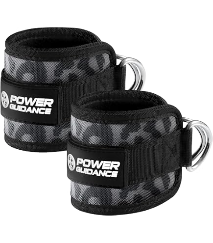 Tobilleras Para Polea De Gimnasio - 2 Piezas, Con Mosquetones Y Bolsa, Ajustables, Material Nailon Resistente