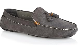 Silver Street London Men's Jackson Suede Leather Slip on Casual Summer Loafer Moccasin Shoes