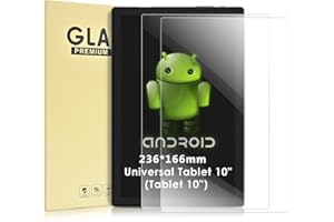 KATUMO [2 Pack] Universal Touchscreen Tablet 9.6-10.1 inch Screen Protector, Tempered Glass for Tablet 10 inch Film [9.29" x 6.53"]