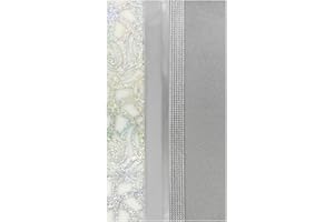 Pracht Creatives Hobby 7074-20925 Piastre di cera per decorazioni mix grigio/argento, 3 mezze piastre di cera, circa 200 x 50 x 0,5 mm e una striscia di cera, per modellare e decorare candele