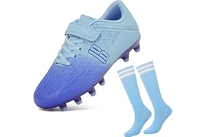 JABASIC Chaussures de Football pour Enfants Garçons Filles avec Chaussettes de Football