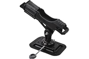 OROOTL Soporte para Cañas de Pescar en Barco, Soporte para Caña de Pescar Ajustable 360 Grados, Soporte para Caña de Pescar con Gran Soporte Plegable de Pinza