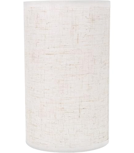SEWACC Karierter Lampenschirm Aus Leinen - 22x22x17 Cm Ersatz Für Stehlampe & Tischlampe E27