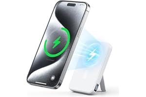 EISSIX Powerbank für Magsafe, 12000mAh Power Bank für iPhone, PD 22.5W USB-A Ausgabe, Kabelloses Tragbares Ladegerät mit Typ-C-Eingang und Ausgang, LED-Anzeige für iPhone 17/16/15/14/13/12/Pro/Pro Max