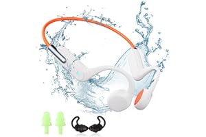 HIFI WALKER T10 Air, Knochenschall Kopfhörer Bluetooth 5.3, IPX8 wasserdichte Kopfhörer Schwimmen Open Ear Sportkopfhörer, Unterwasser 32GB MP3 Player für Schwimmen Radfahrer Laufen