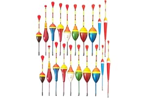 CWPFVQA 20 Boyas De Pesca, Flotadores Rugosos para Pesca, Accesorios De Pesca Al Aire Libre, Juegos De Herramientas De Pesca, Juegos De Aparejos De Pesca, Kits De Pesca Flotante, Flotadores Crucianos